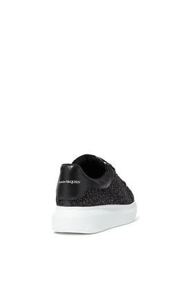 Oversized Glitter Leather Sneakers